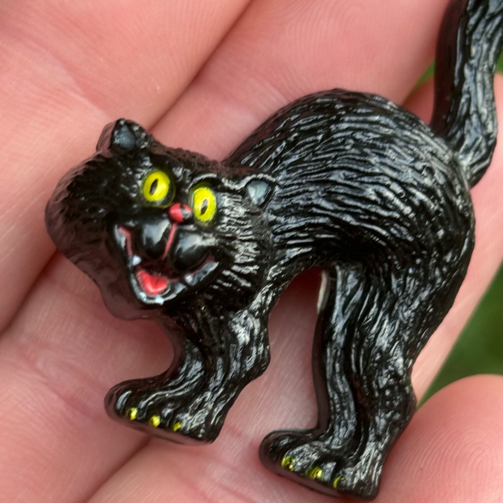 Adorable Vintage Russ Black Cat Pin! - Picture 5 of 10